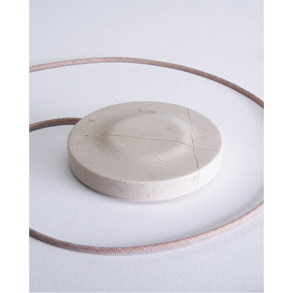 Einova Classic Stone Wireless Charger In Cream Marble For iPhone Samsung AirPods
